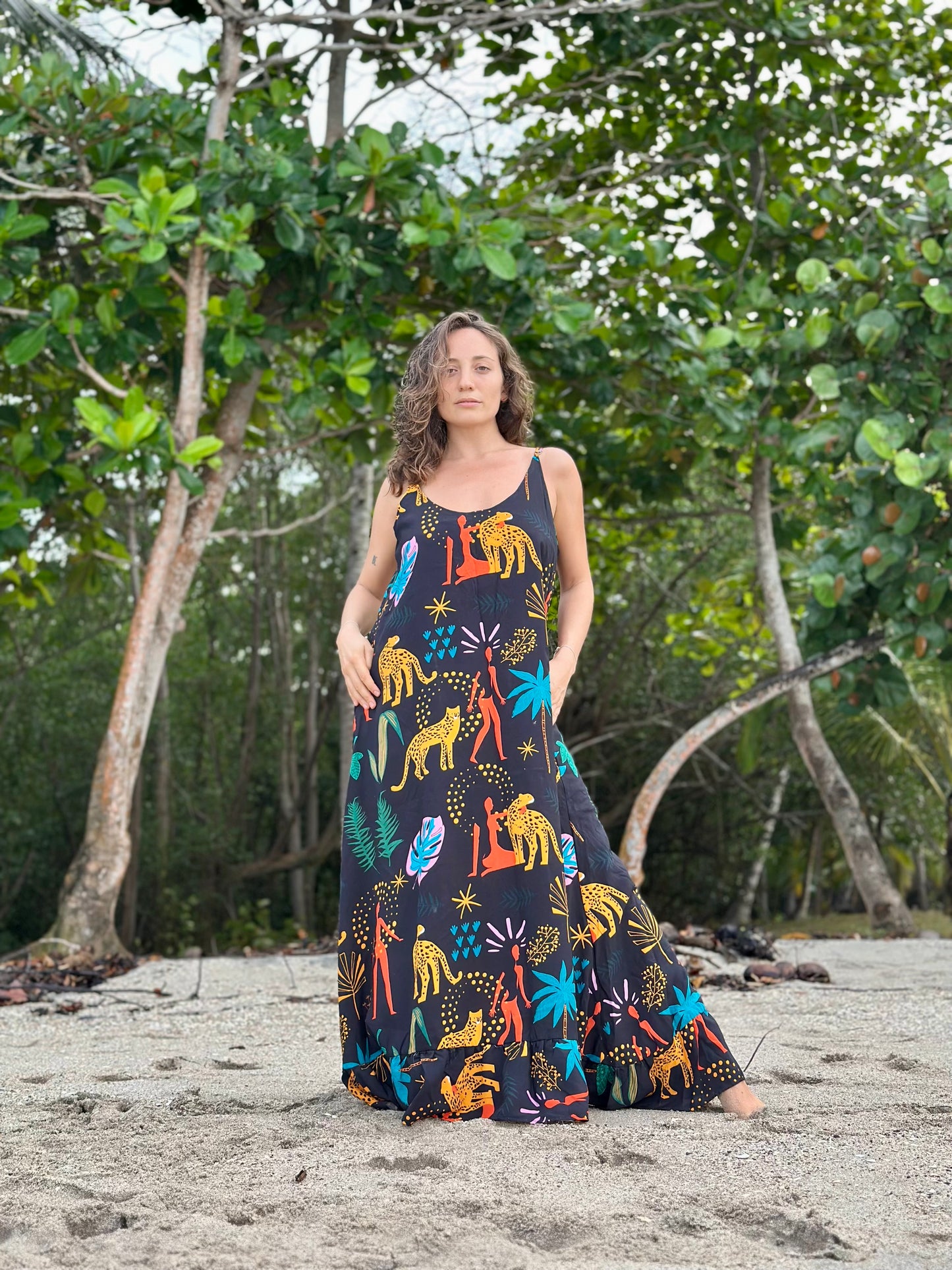 vestido Bosque de jaguares